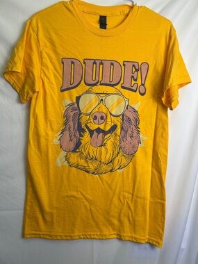 ‘Dude!' Graphic Dog Tee - Unbranded